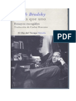 Brodsky, Joseph - Menos Que Uno