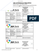 Directorate of Distance Education: The Jammu and Kashmir Bank Limited Candidate