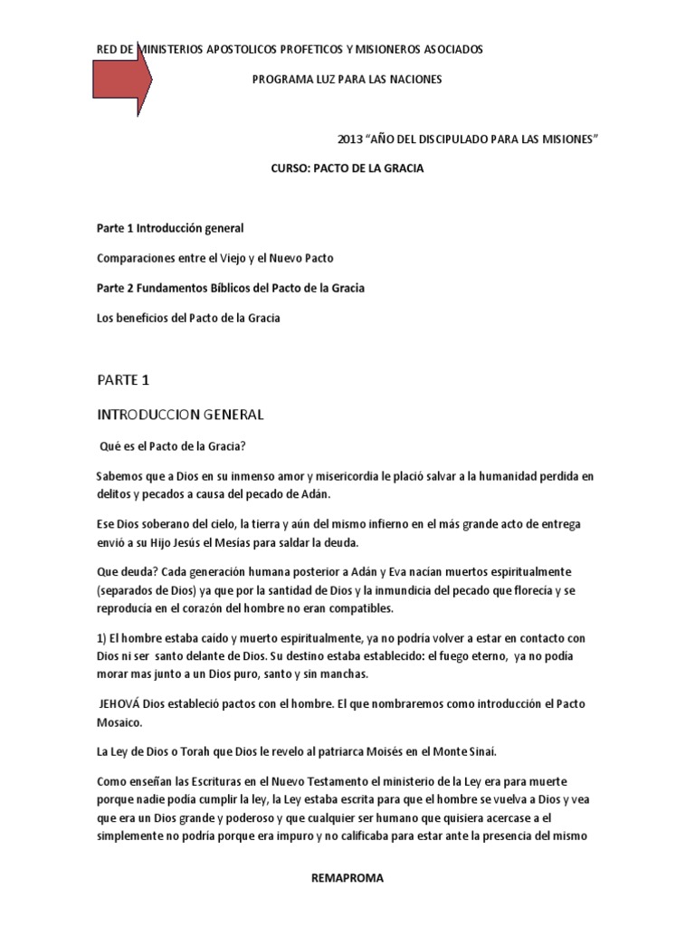 Comparación del Pacto de la Gracia y la Ley | PDF | Cristo (título ...