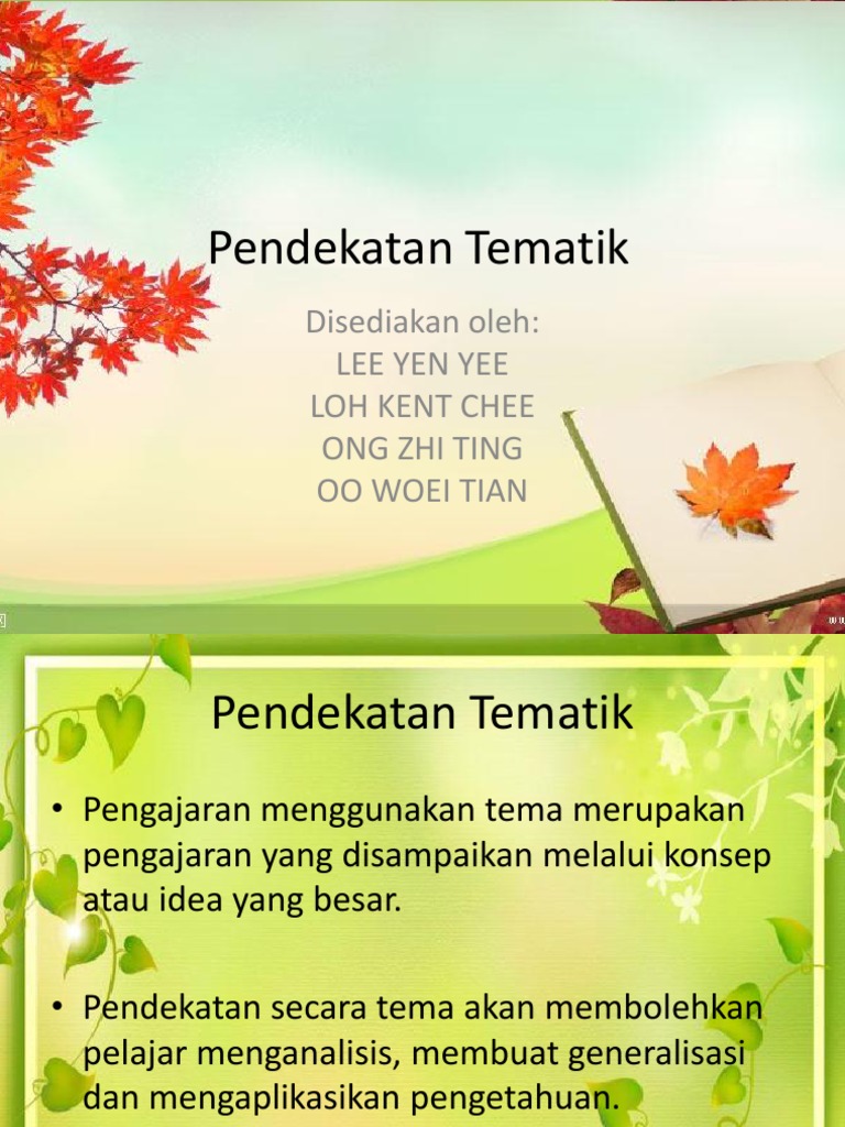 Pendekatan Tematik Pdf