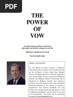 SPIRITUALITY - Power of Vow- Rev. Tom Sannar