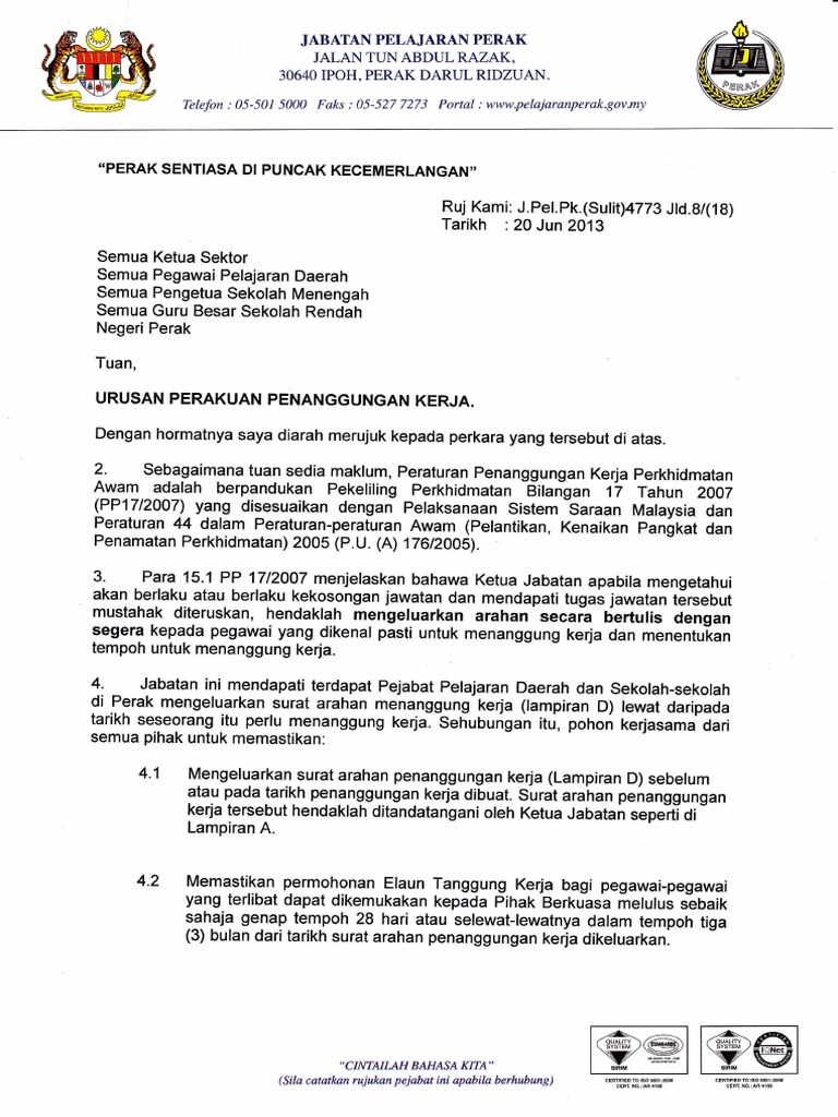 Surat Menyurat Urusan Pibg Sekolah Menengah