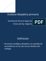 Acalasia idiopática primaria Seccion 12 Hugo