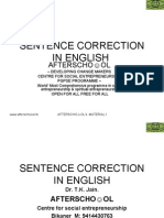 Sentence Correction in English