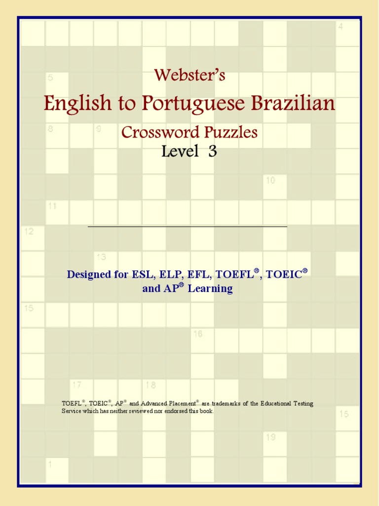 Webster's English To Portuguese Crosswords Puzzles PDF English As A