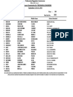 Manila - Room Assignments: Mechanical Engineers Board Exam (September 2013)