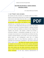 El Proceso Por Faltas en El Nuevo Codigo Procesal Penal