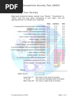 CSAI-2R Precompetitive Anxiety Test | PDF | Anxiety | Self Esteem
