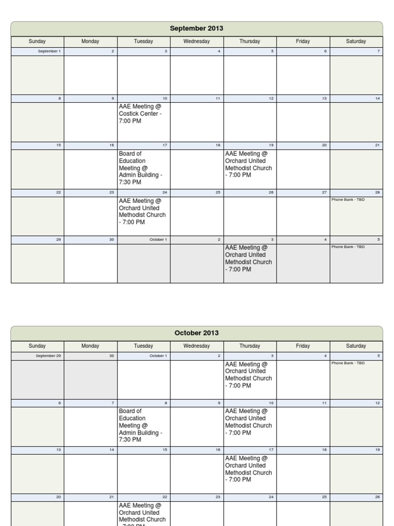 AAE Meeting and Phone Bank Schedule | PDF