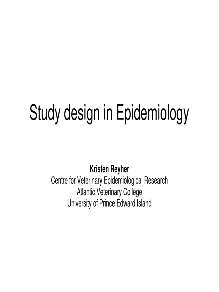 Epidemiological Study Design Overview | PDF | Cohort Study | Epidemiology