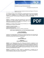 Peru Legislacion Ley de Telecomunicaciones (1993)