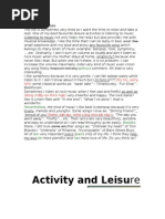 Leisure Interest Survey Checklist | PDF | Recreation | Leisure