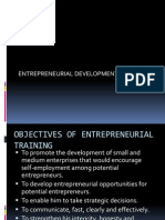 Entrepreneurial Development Training