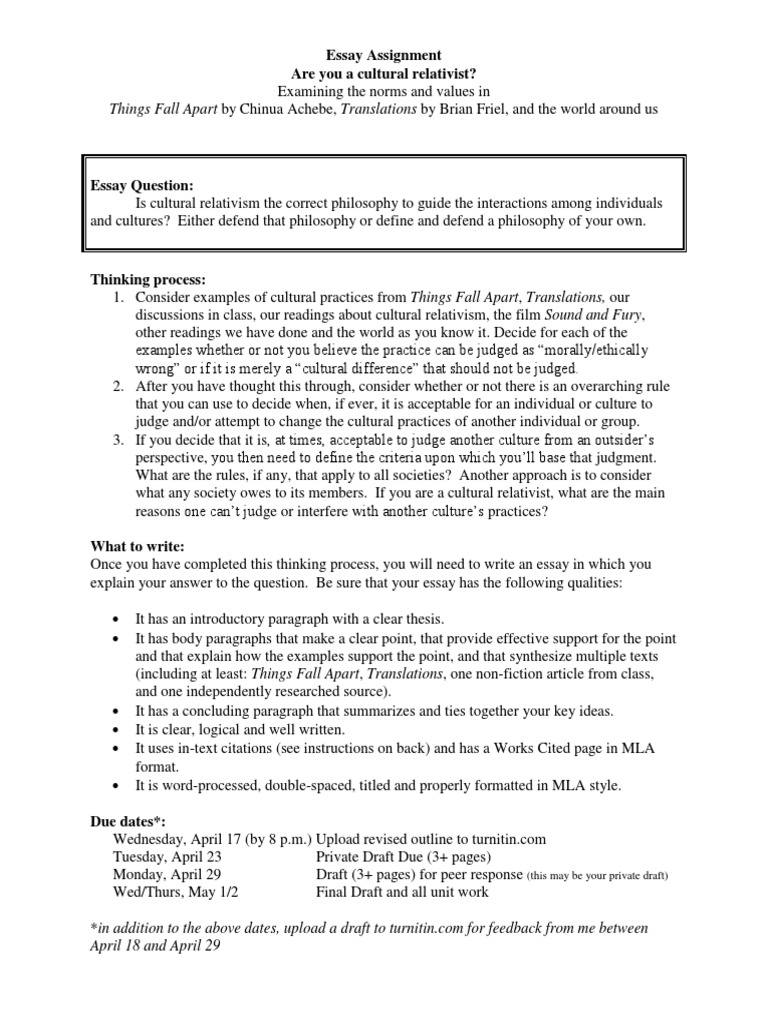 Cultural relativism essay pdf image