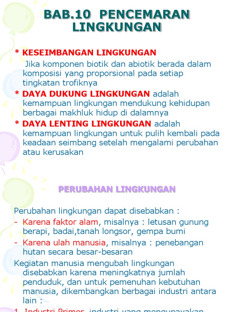 Soal Materi Biologi Bab Lingkungan