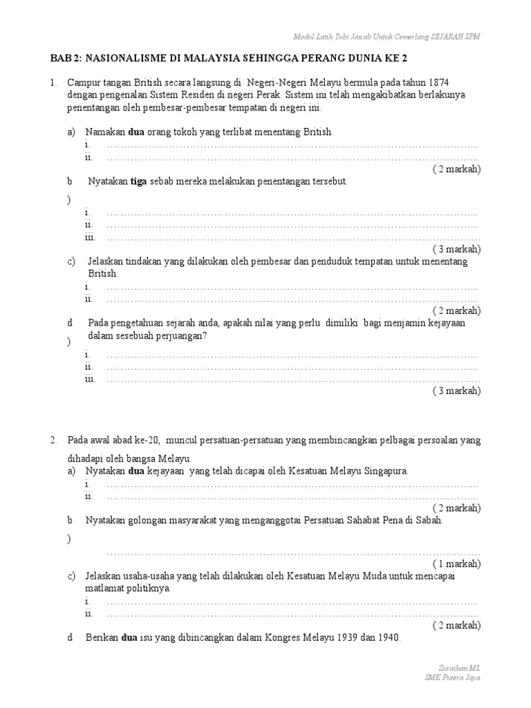 Soalan Sejarah Bab2 Pdf