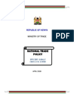 Kenya National Trade Policy - 2009