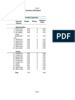 Key Success Factors Opportunities: External Factor Evaluation (EFE) Matrix