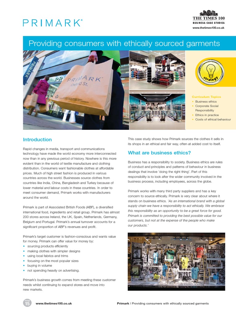 business ethics case study of primark