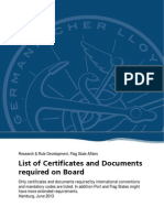 GL List of Certificates and Documents Required on Board (June 2013 Edition)