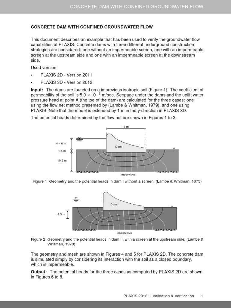 Groundwater Flow in Concrete Dams | PDF | Dam | Permeability (Earth ...
