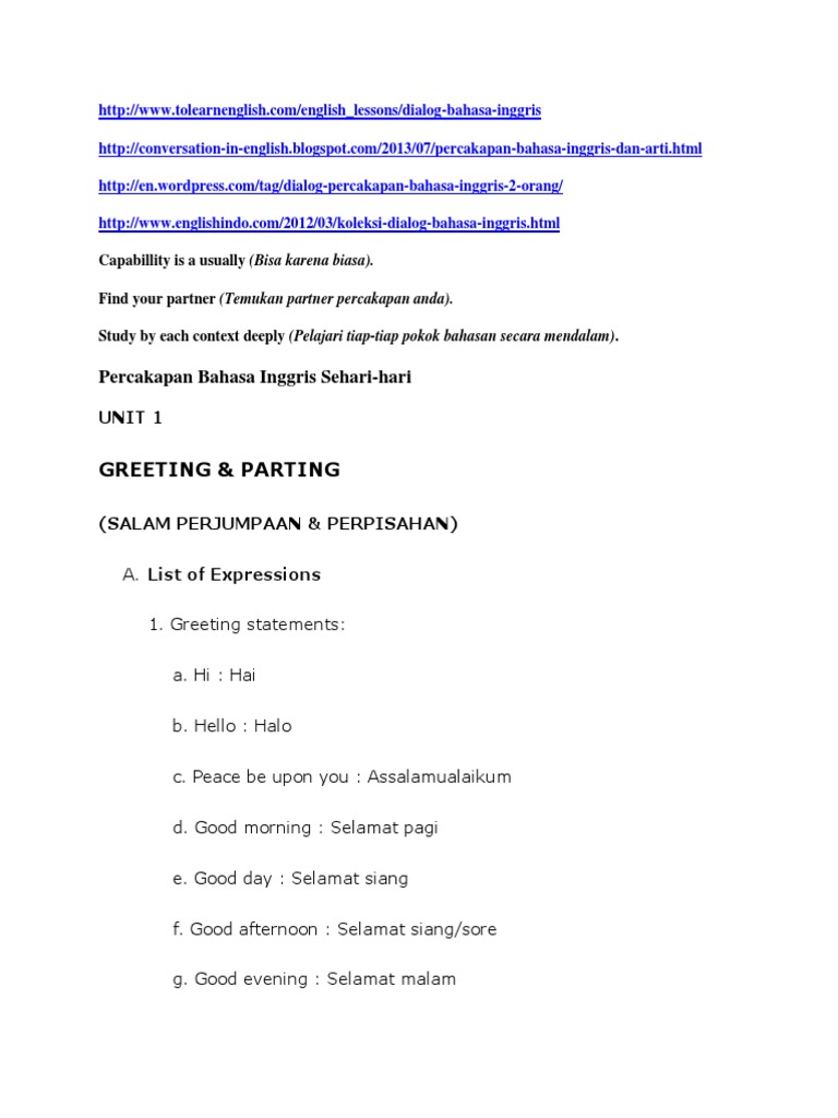 Percakapan Bahasa Inggris Sehari Indonesian Rupiah Indonesian