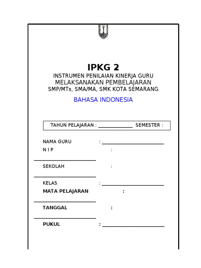 Penilaian Kinerja Pembelajaran IPKG 2 | PDF | Karier & Perkembangan