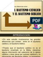 El Bautismo Catolico y El Bautismo Biblico