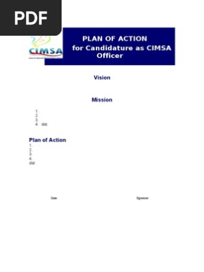 Plan of Action