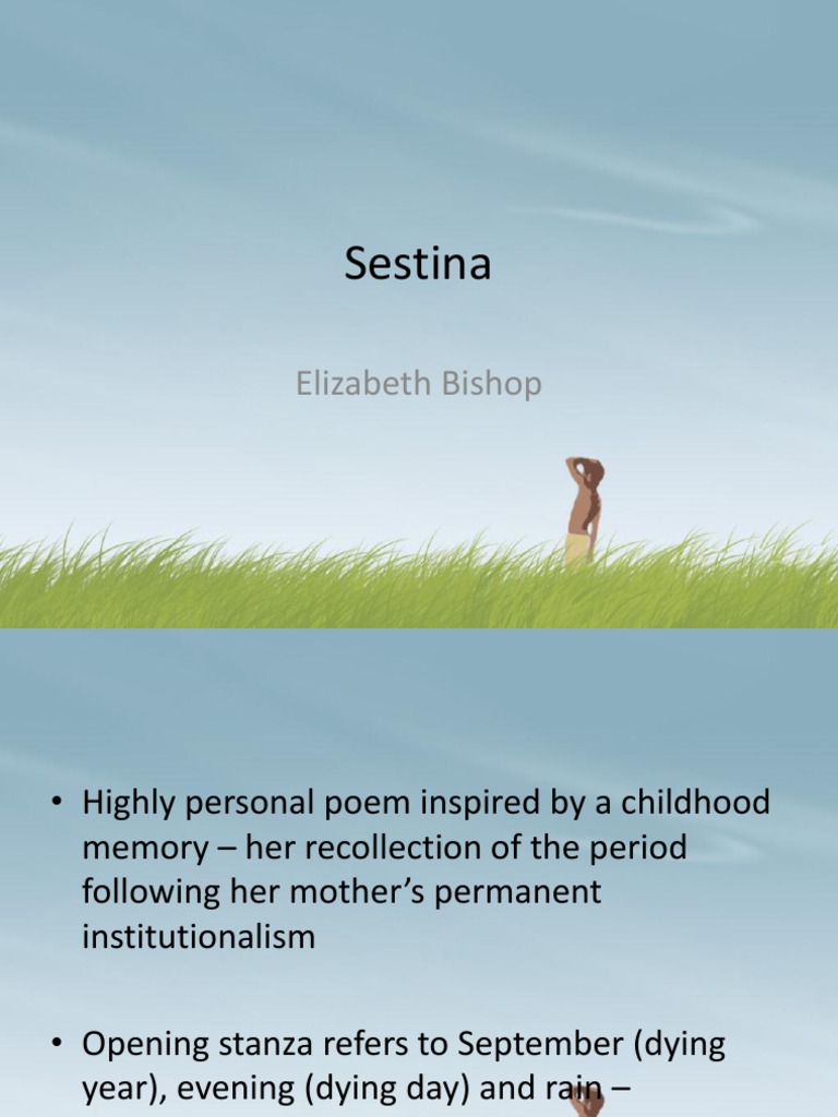 Sestina: Elizabeth Bishop | PDF | Poetry