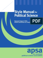 APSA Style Manual For Political Science Students (2006)