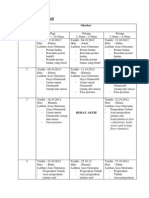 Jadual Latihan Tentatif - Contoh