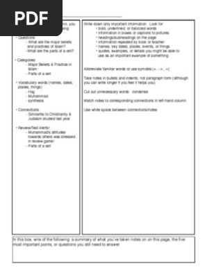 cornell notes