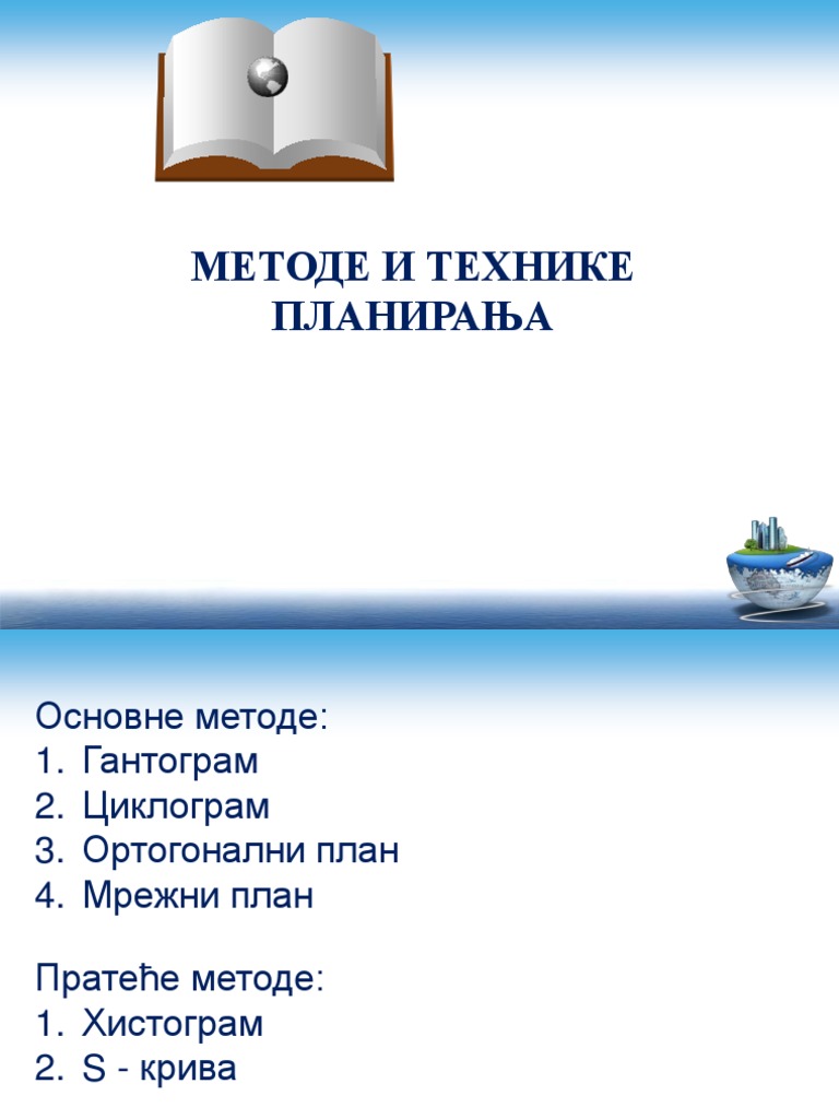 Metode I Tehnike Planiranja | PDF
