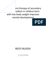 Replacement Therapy of Secondary
