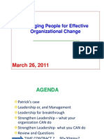 Managing People For Effective Org Change