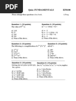 Math Quiz PDF