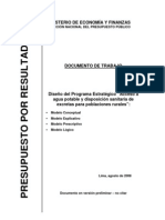 Programas Estrategicos Saneamiento Rural - Diseno Del Programa