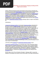 Download Advantages and Disadvantages of Communicative Language Teaching and the Improvement Methods by Riskan Kamz SN169475409 doc pdf