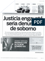 Noticia El Nuevo Día: Justicia Engavetó Seria Denuncia de Soborno (Sept. 19, 2013)