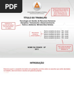 MODELO ATPS -Treinamento e Desenvolvimento 2013