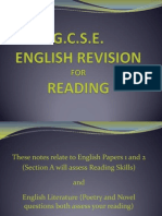 GCSE English Revision for Reading