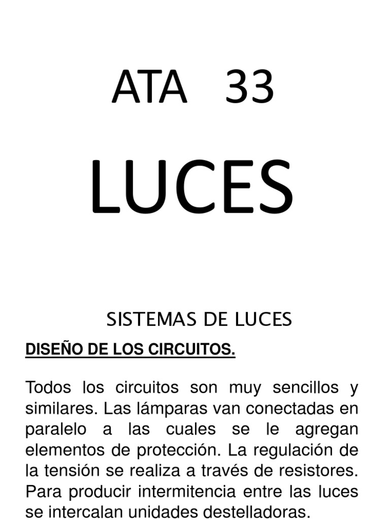 Ata 33 Luces | PDF | Encendiendo | Aviación