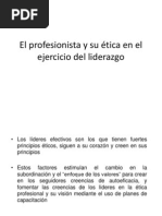El profesionista y su ética en el ejercicio del liderazgo