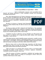 Sept20.2013 - Binstitutionalize Social Responsibility in Corporations - Solons