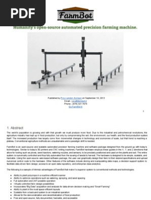Farmbot Humanity S Open Source Automated Precision Farming Machine Track Rail Transport Agriculture