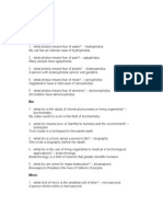 Examples of common prefix and suffix with sentences and word