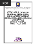 Kertas Kerja Program Pendakian Gunung Kinabalu