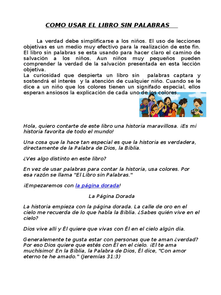 Libro Sin Palabras | PDF | Cristo (título) | Pecado