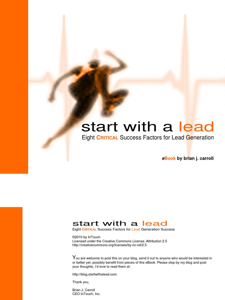 Start With A Lead: 8 Critical Success Factors For B2B Lead Generation ...